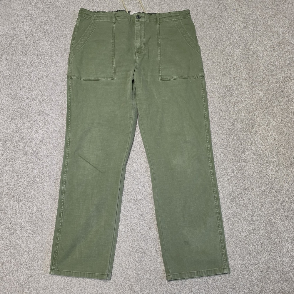 Flint and Tinder Huckberry Fatigue Pants Mens 36 Green Utility Military Workwear